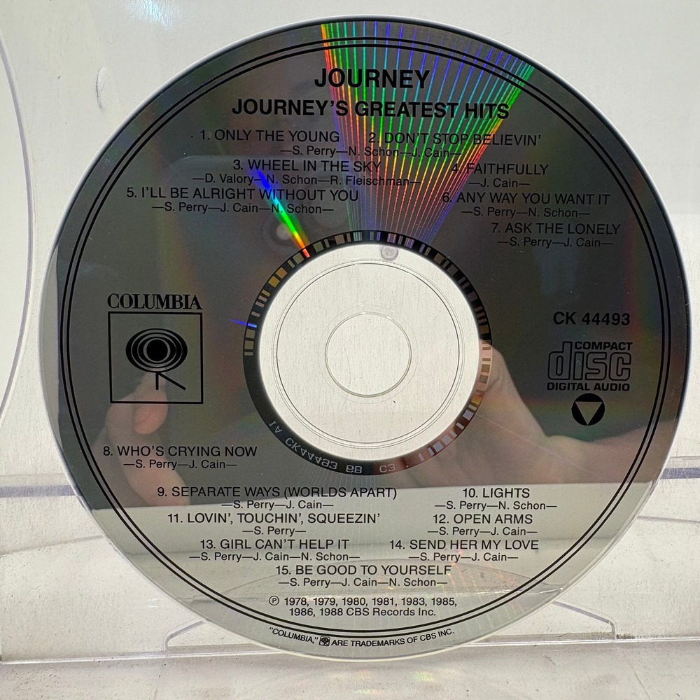 Journey Greatest Hits CD CK 44493 Columbia Records Steve Perry Classic Rock 80s